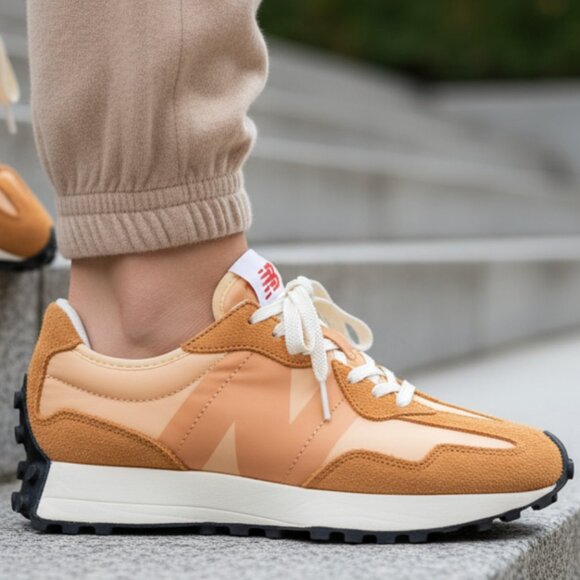 New Balance 327 Casual Women's Sneakers Shoes Peach Blossom ~ various sizes ~ - Picture 3 of 14